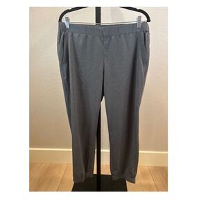 Eddie Bauer Women's Grey Jogger Pants Elastic Waist Pockets Casual Size M